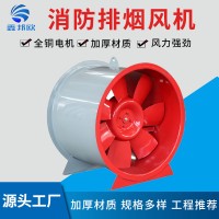 HTF消防排烟风机低噪音耐高温管道风机地库消防通风设备轴流风机