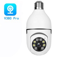 V380Pro灯头小黄人WIFI灯泡监控bulb light camera家用灯座 摄像头